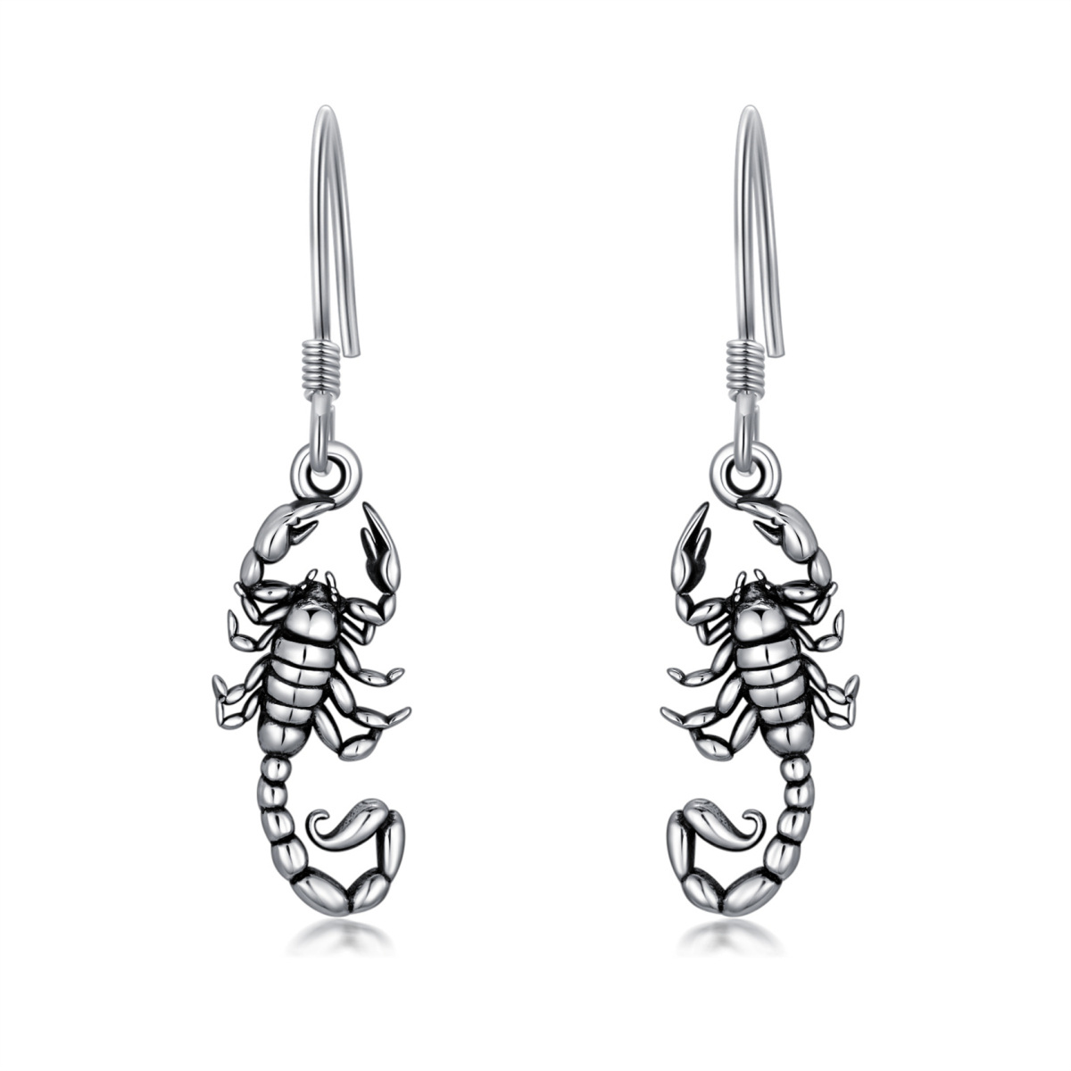 Pendants d'oreilles Scorpion en argent sterling-1