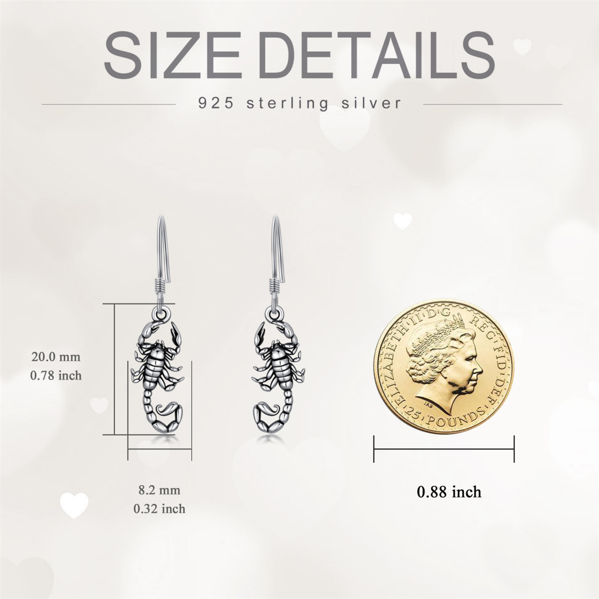 Sterling Silver Scorpio Drop Earrings-5