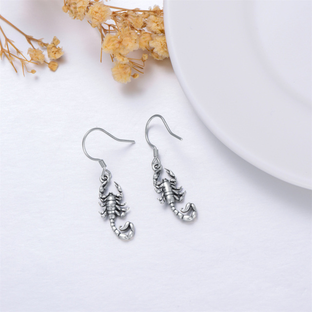 Sterling Silver Scorpio Drop Earrings-2