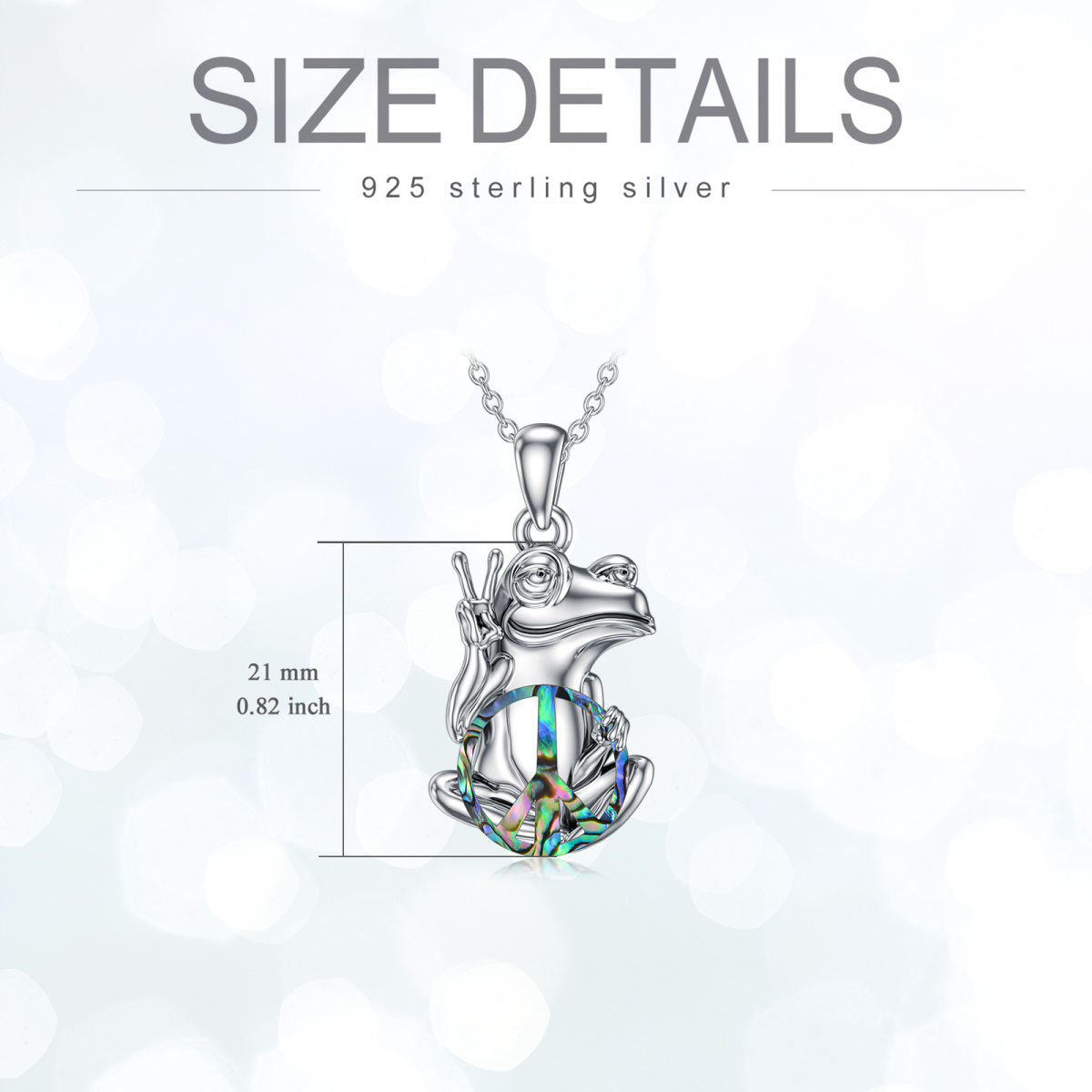 Collier en argent sterling avec pendentif grenouille en forme de coquillage abalone-5