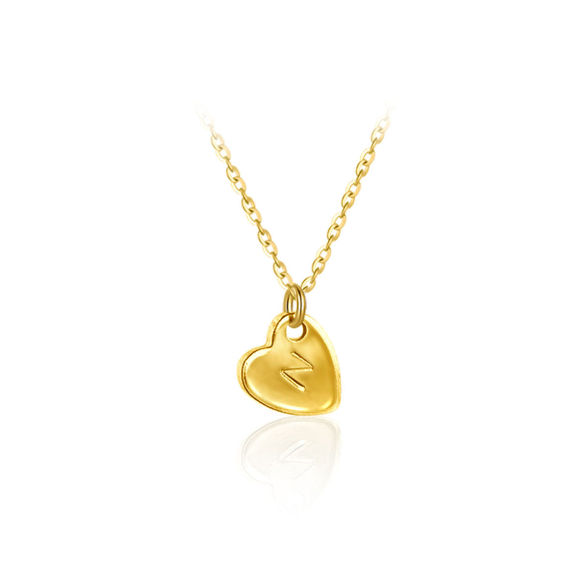 10K Gold Letter Pendant Necklace-1