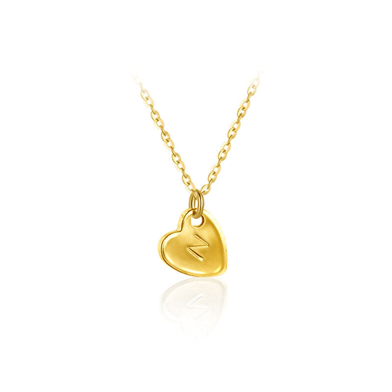 10K Gold Letter Pendant Necklace