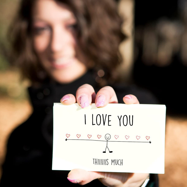 Cartão personalizado Eu te amo tanto com palavras em inglês Cartão Eu te amo-3