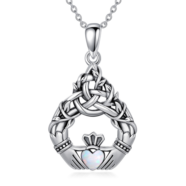 Sterling Silver Celtic Knot Pendant Necklace-0