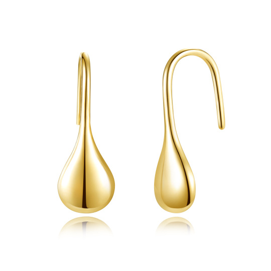 Boucles d'oreilles pendantes en forme de goutte en or 14 carats