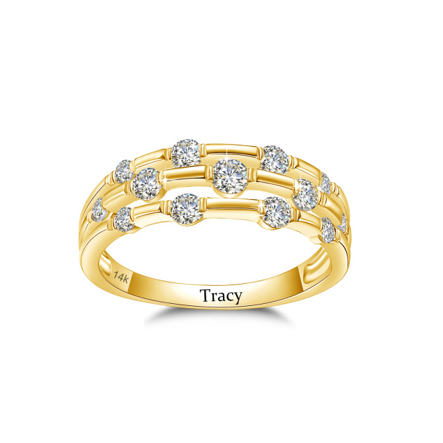 10K Gold Moissanite Personalized Classic Name Ring-0