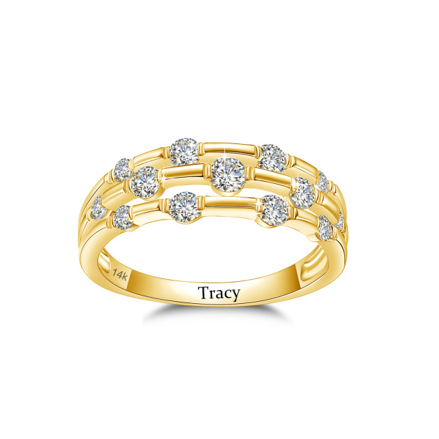 10K Gold Moissanite Personalized Classic Name Ring-3