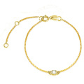 wholesale 14k Zirconia Tennis Bracelet With Adjustable Clasp Elegant Gold Chain Design-0-0