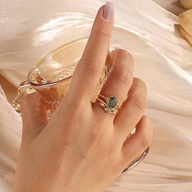 Anel de noivado de casal com gravura personalizada em prata esterlina com formato oval banhado a ouro rosa-1