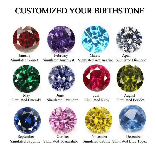 Sterling Silver Topaz Classic Name Birthstone Ring-3