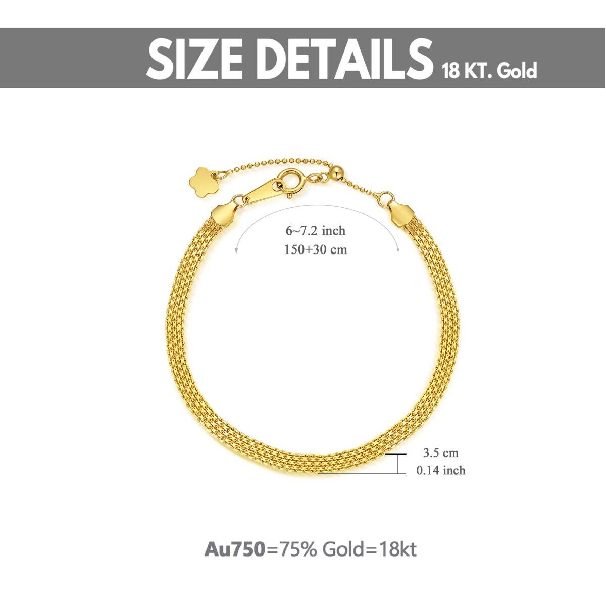 18K Gold Chain Bracelet-6
