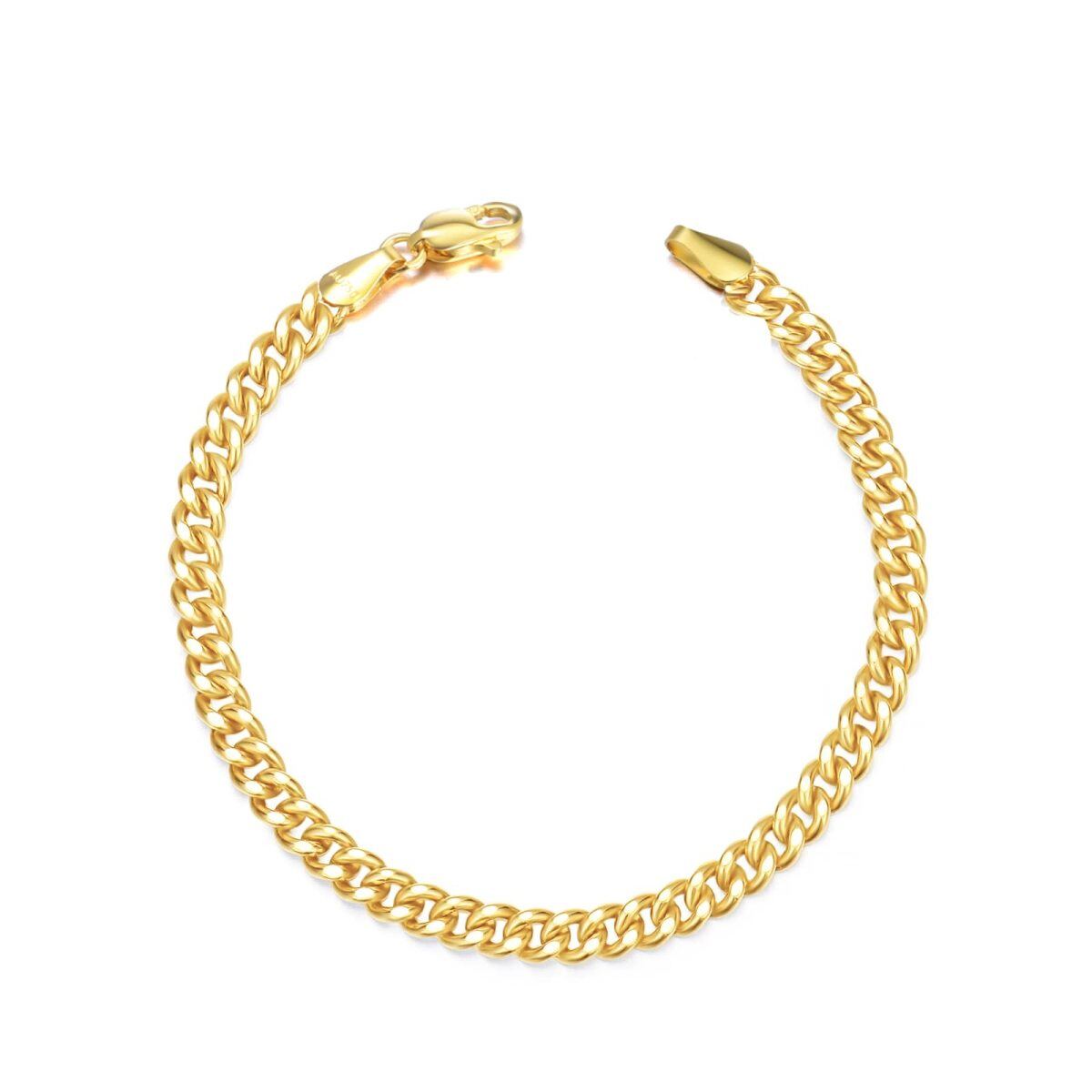 18K Gold Curb Link Kettenarmband-1