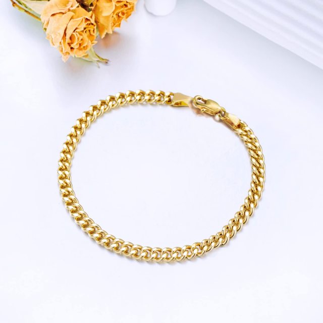 18K Gold Curb Link Kettenarmband-2