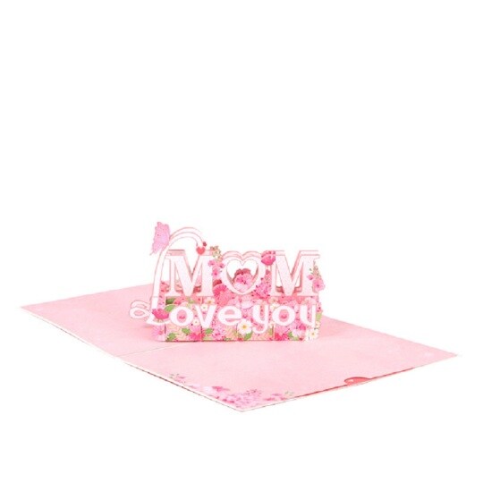 3D Three-Dimensional Paper Sculpture Mother's Day Card for Mother