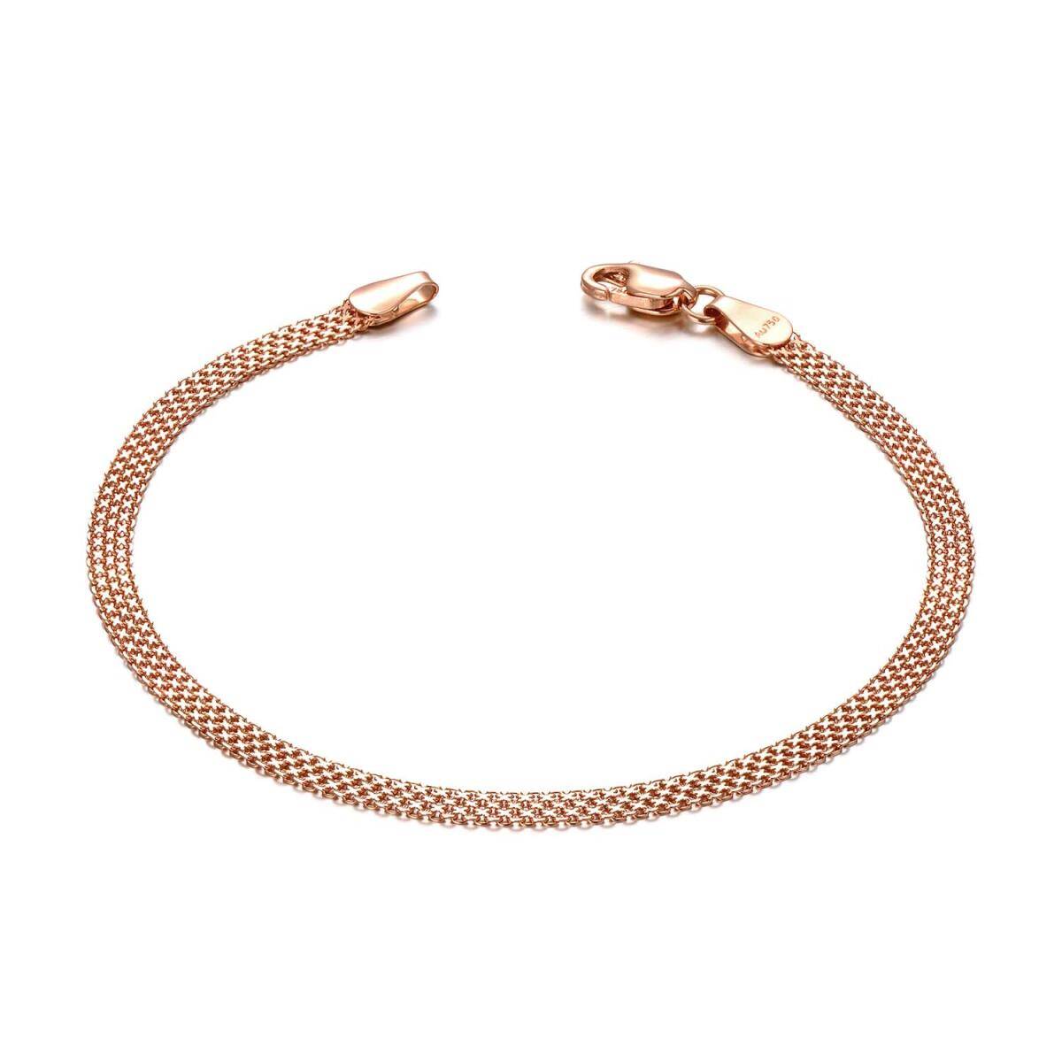 18K Rose Gold Snake Chain Bracelet-1