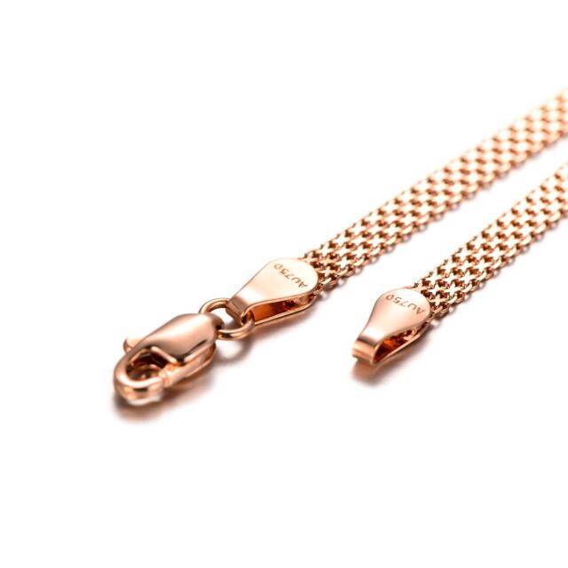 Pulseira de corrente de cobra em ouro rosa 18K-3