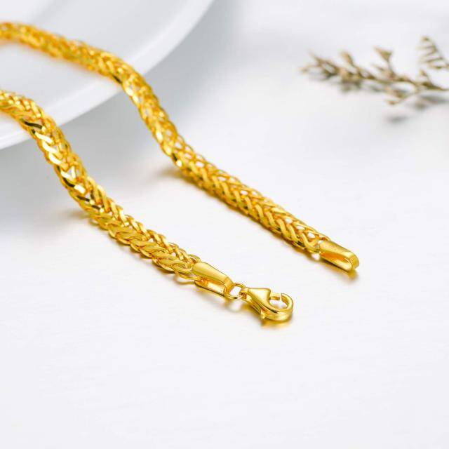 18K Gold Chain Bracelet-3
