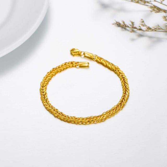18K Gold Chain Bracelet-4