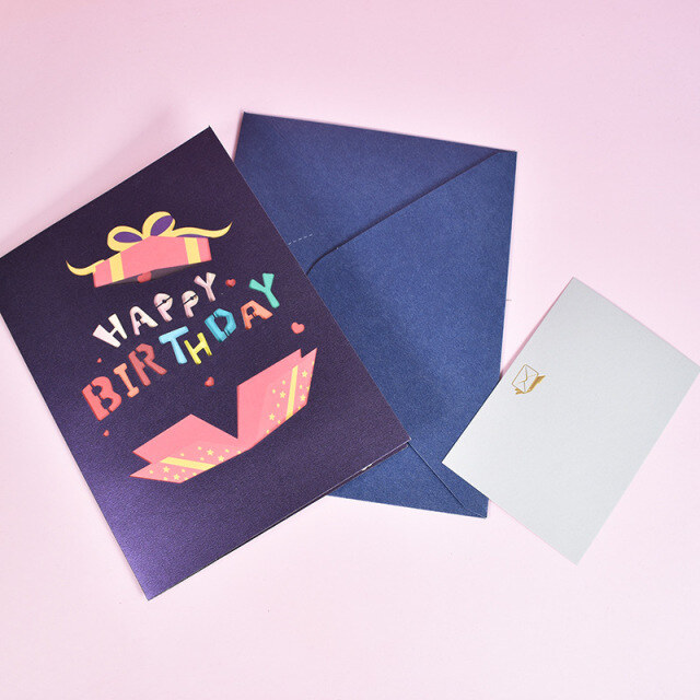 „Happy Birthday“ – kreative 3D-Geburtstagsgrußkarte für Freunde und Familie-1