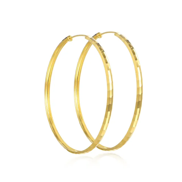 18K Gold Earrings Hoops as Gifts for Women Girls Wife Jewelry-0