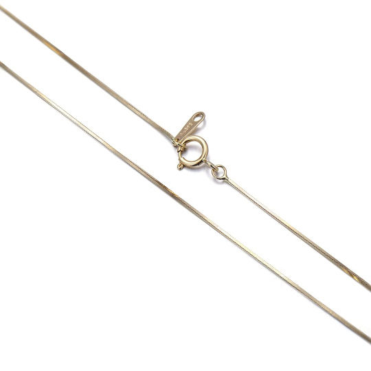Collar de cadena de serpiente duradero minimalista simple de oro real de 14 quilates para mujeres y hombres