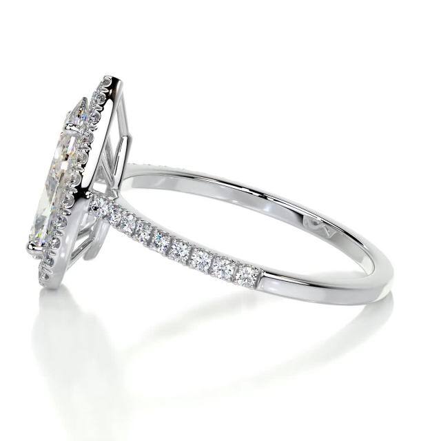 Bague de mariage en forme de goutte de moissanite en forme de poire en argent sterling-4