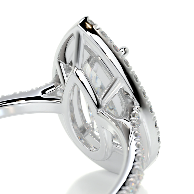 Bague de mariage en forme de goutte de moissanite en forme de poire en argent sterling-6