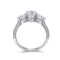 wholesale S925 Sterling Silver Wedding Ring With Pear And Marquise Diamond Accents Elegant Bridal Jewelry Design For Special Occasions-0-1