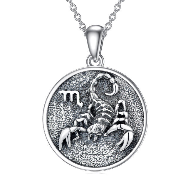 Sterling Silver Scorpio Pendant Necklace-1