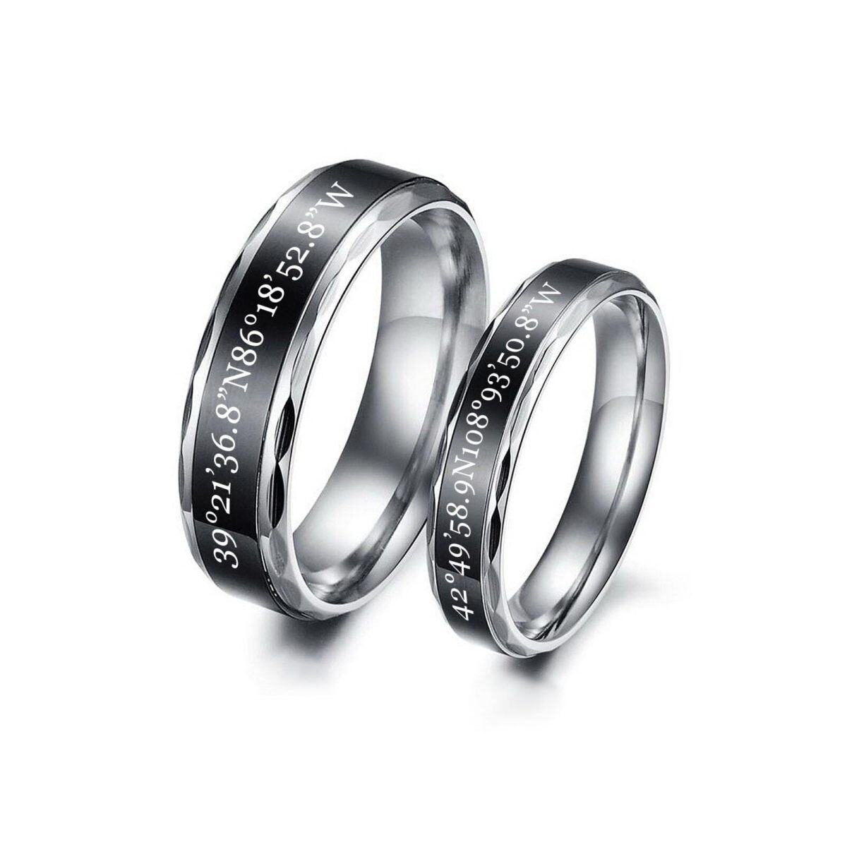 Sterling Silber Paar Paar Ringe-1