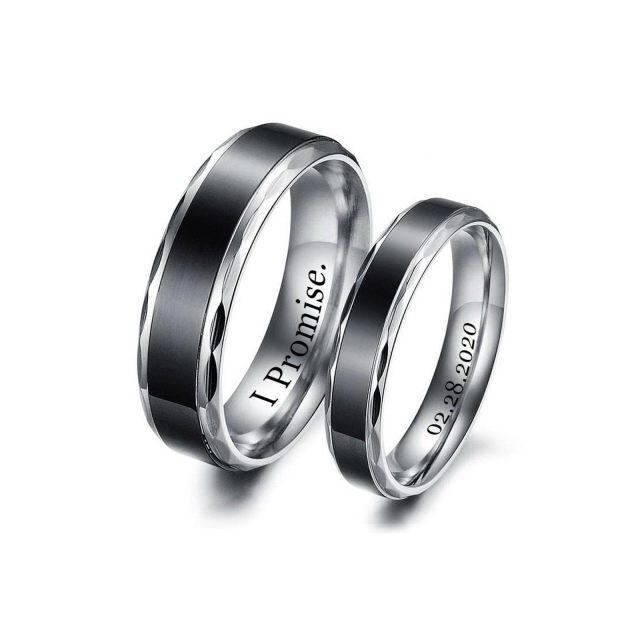 Sterling Silber Paar Paar Ringe-4