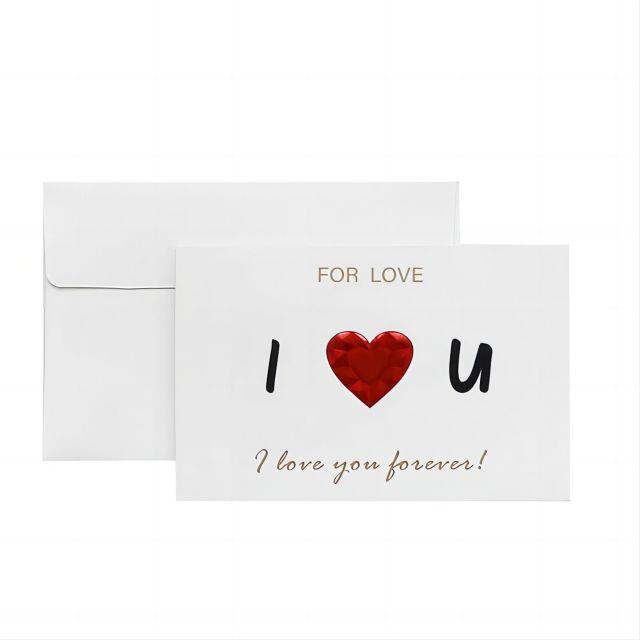 Creative Gratitude Hot Stamping Diy Love Thank You Card Valentine's Day Message Card-2