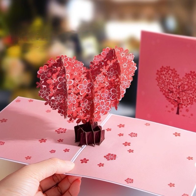 Carte tridimensionnelle de la Saint-Valentin, couple exquis, créatif à envoyer à sa petite amie-0