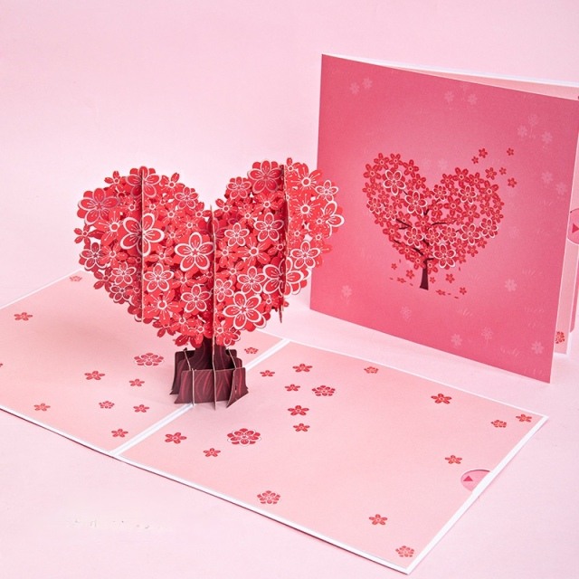 Carte tridimensionnelle de la Saint-Valentin, couple exquis, créatif à envoyer à sa petite amie-1