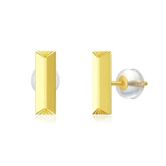 Aretes con barra de oro de 14 quilates