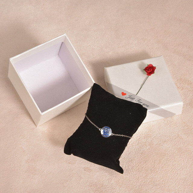 Caja de joyería con cubierta de calcomanía de rosa del Día de San Valentín-2