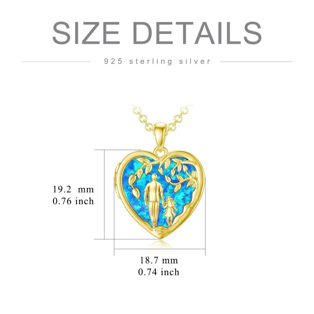 10K Gold Tree Of Life & Personalized Photo Personalized Photo Locket Necklace-2