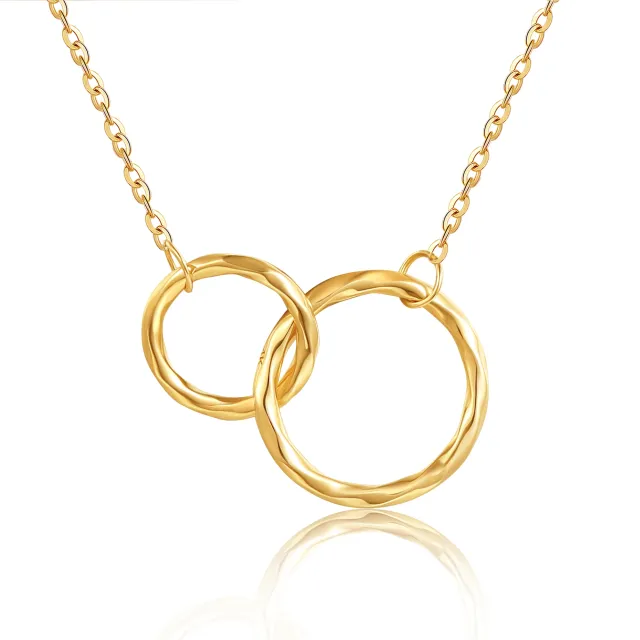 14K Gold Generation Ring Pendant Necklace-0
