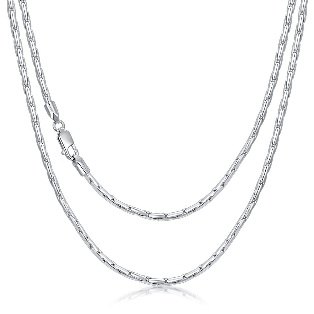 Collier en argent sterling avec chaîne byzantine-1