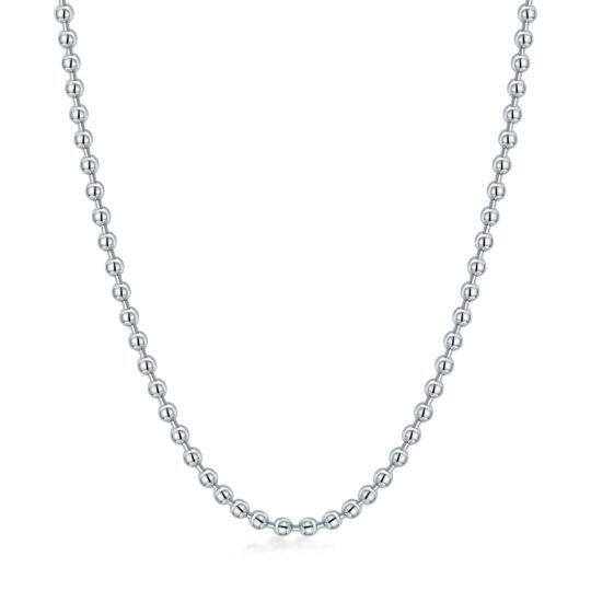 Collier en argent sterling avec chaîne de perles