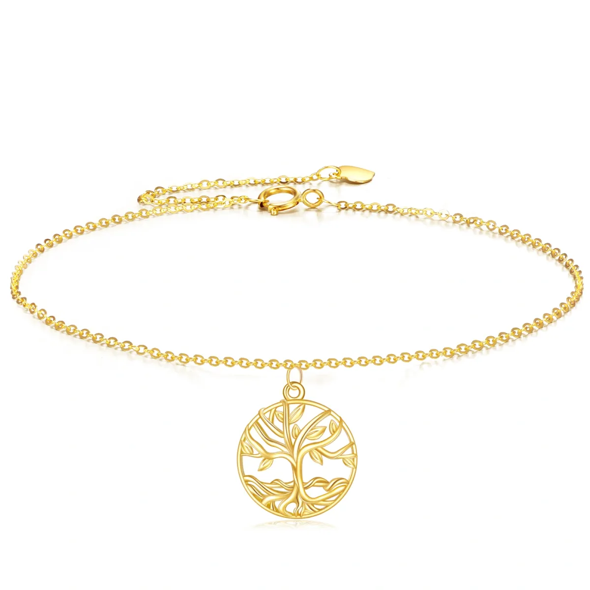 14K Gold Tree Of Life Pendant Bracelet-1