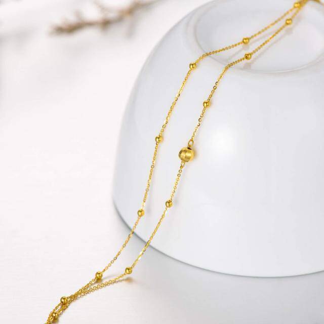 18K Gold Round/Spherical Layerered Bracelet-2