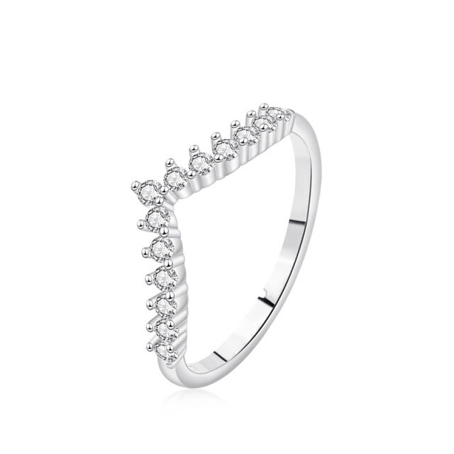 Bague en argent sterling avec zircone cubique-1