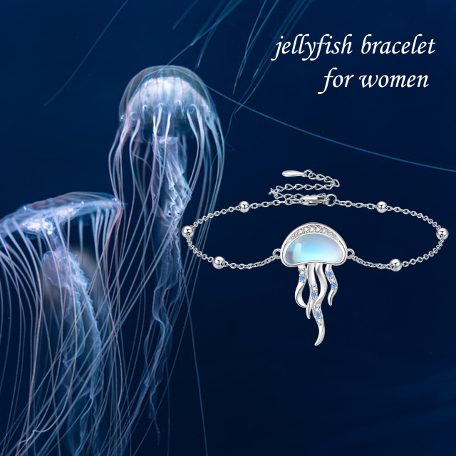 Bracciale con ciondolo a forma di medusa in argento massiccio-6