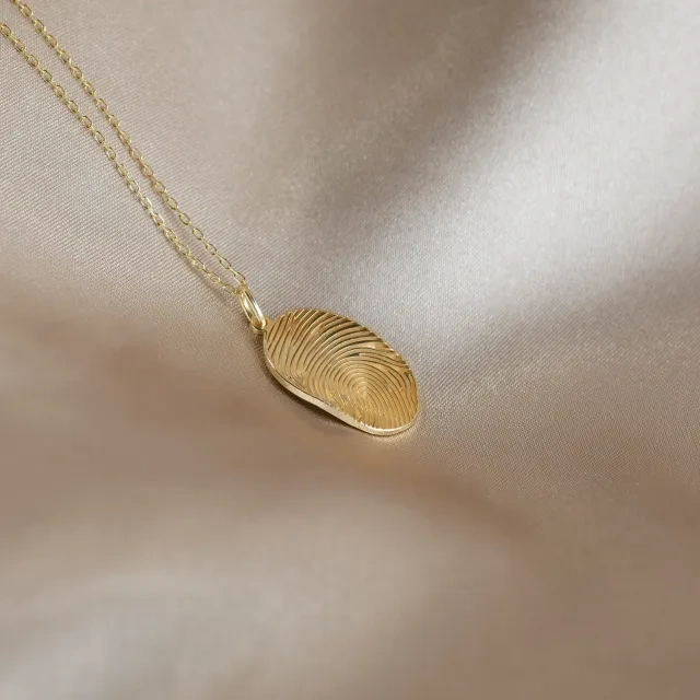 Collana con ciondolo fotografico personalizzato in argento sterling e placcato oro giallo-4