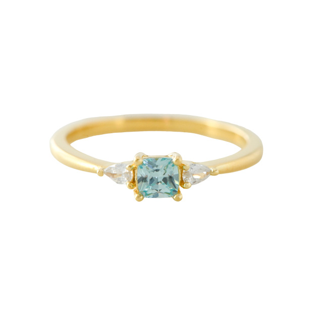 Aquamarine Ring In 925 Sterling Silver as Gifts for Women Wife-0