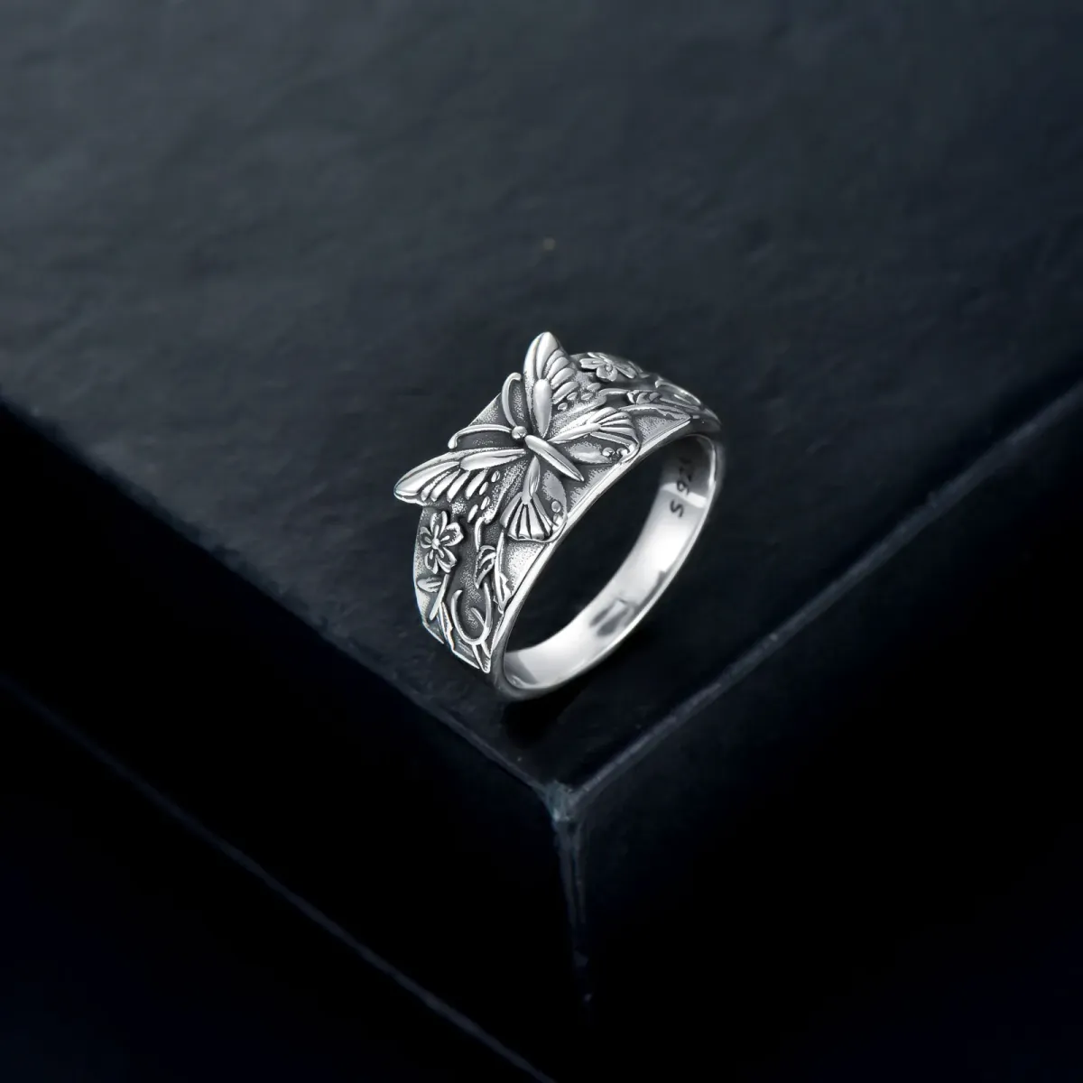 Sterling Silver Butterfly Ring-4