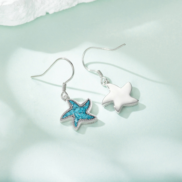 Brincos de estrela do mar em prata esterlina 925, presentes para mulheres, joias de verão-1