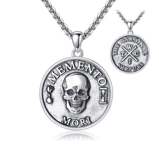 Sterling Silver Mori Pendant Necklace for Men