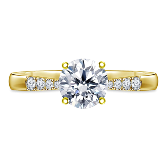 10K Gold Moissanite Wedding Ring